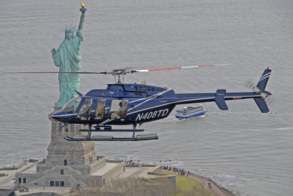 travel by helicopter
